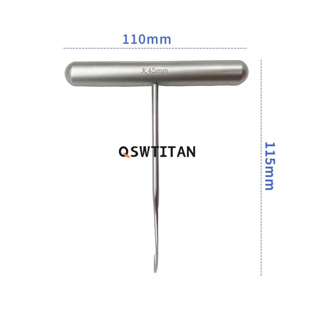 Stainless Steel T Type Hook Retractor Distractor Bone Lifting T Hook Orthopedic Surgery Instrument Veterinary Autoclaveable