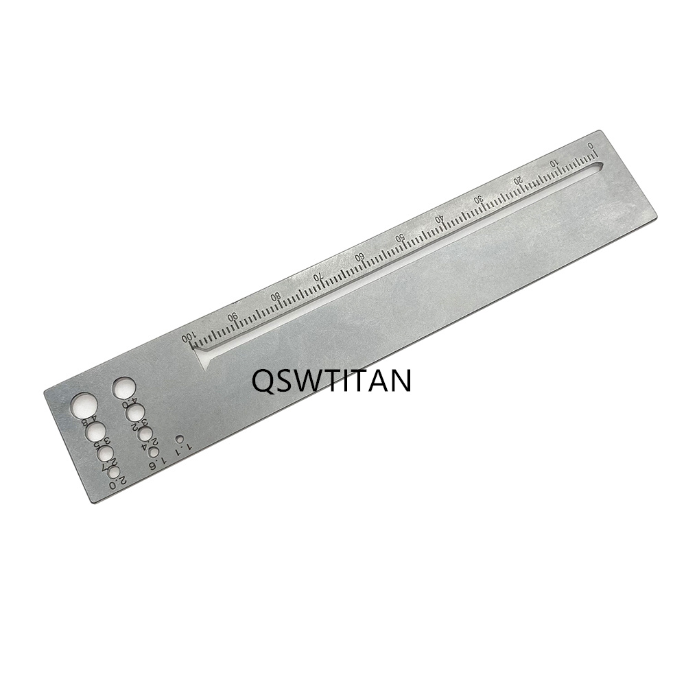 Autoclavable Orthopedic Measuring Ruler Kirschner Wire Bone Screw Diameter Length Measuring Orthopedic Instrument