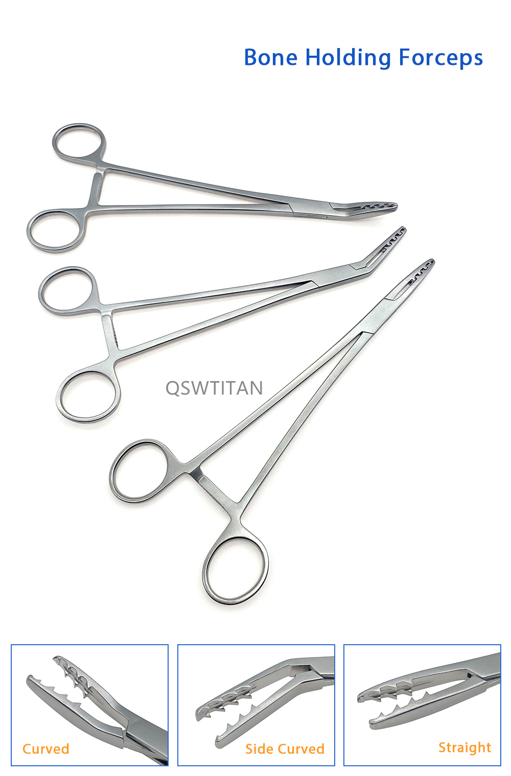 Orthopedic Soft Tissue Grasp Forceps Bone Holding Forceps Stainless Steel Orthopedic Surgery Instrument
