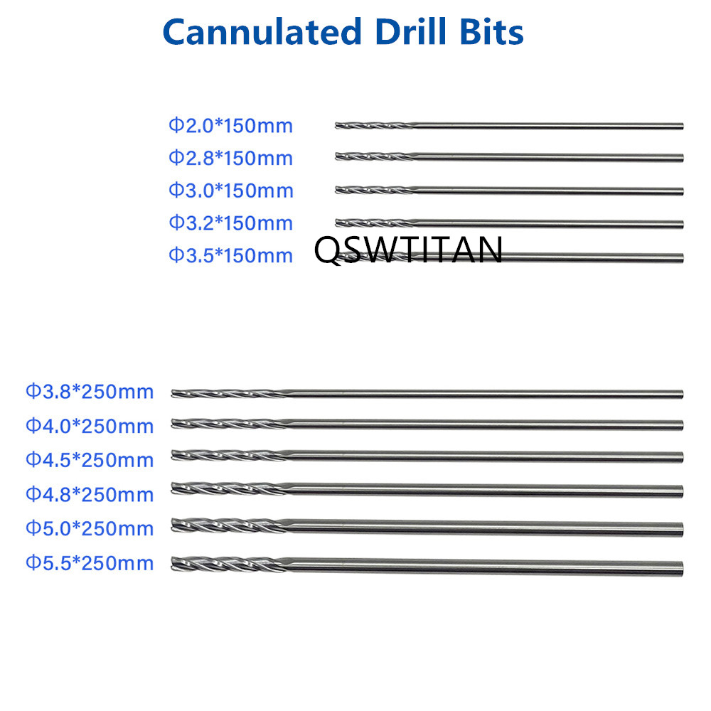 Autoclavable Bone Drill Bits Cannulated Drill Bits 150mm 250mm Orthopedic Drill Bits Veterinary Instrument