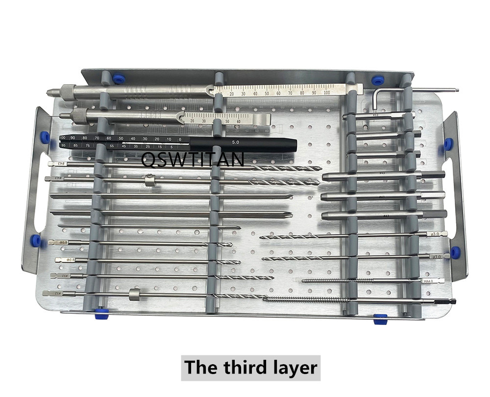 Orthopedic 4.0/5.0 Osteotomy Locking Plate Instrument Set Autoclave Able Reusable Small Fragment Locking Plate Set