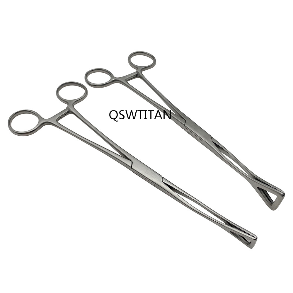 Stainless Steel Non-Slotted (closed End) Clamp Forceps With Grinding groove for Better Clamping Hemostatic Surgical Use