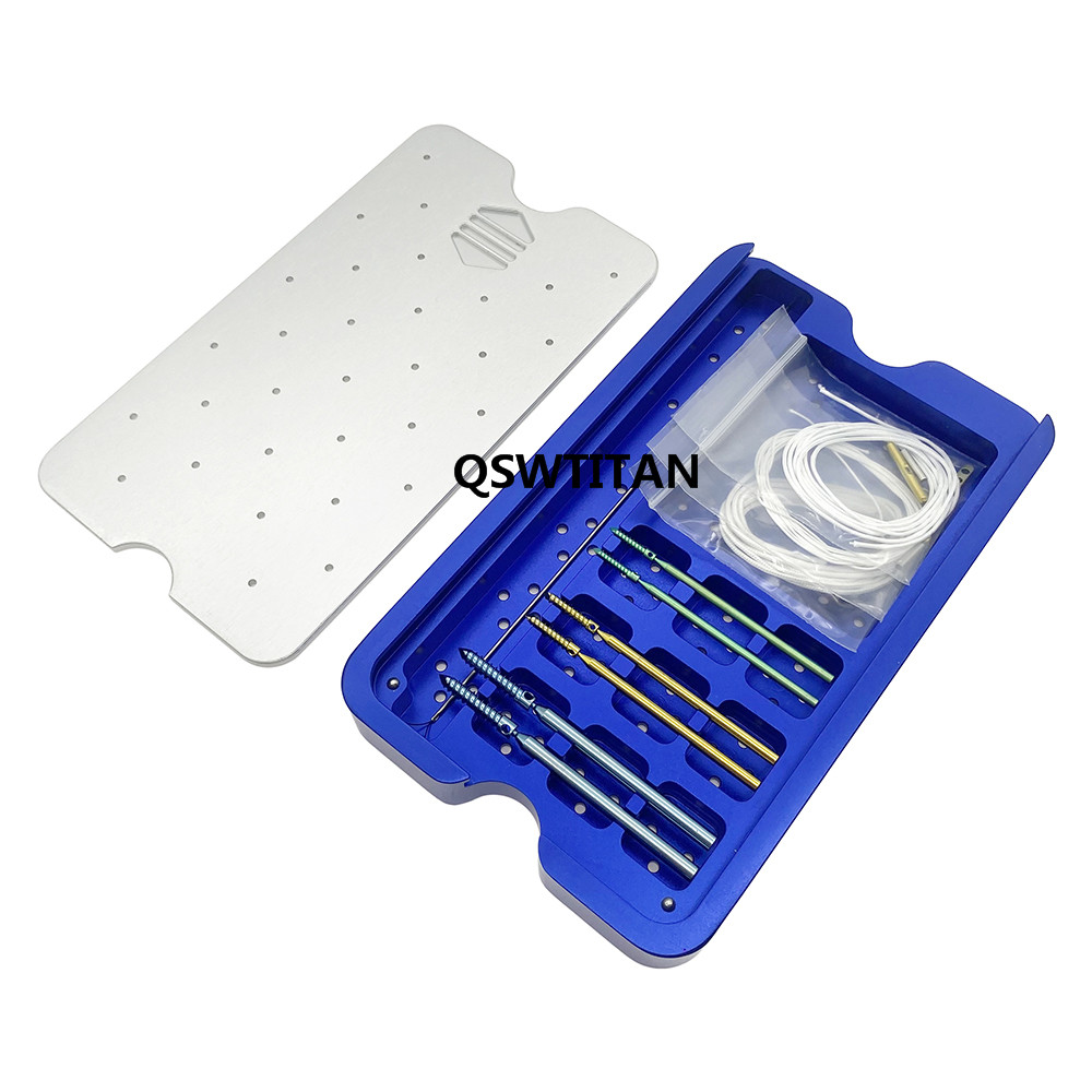 Titanium Threaded Suture Anchor System Lateral Sutures With Crimp Set Orthopedic Instruments Veterinary