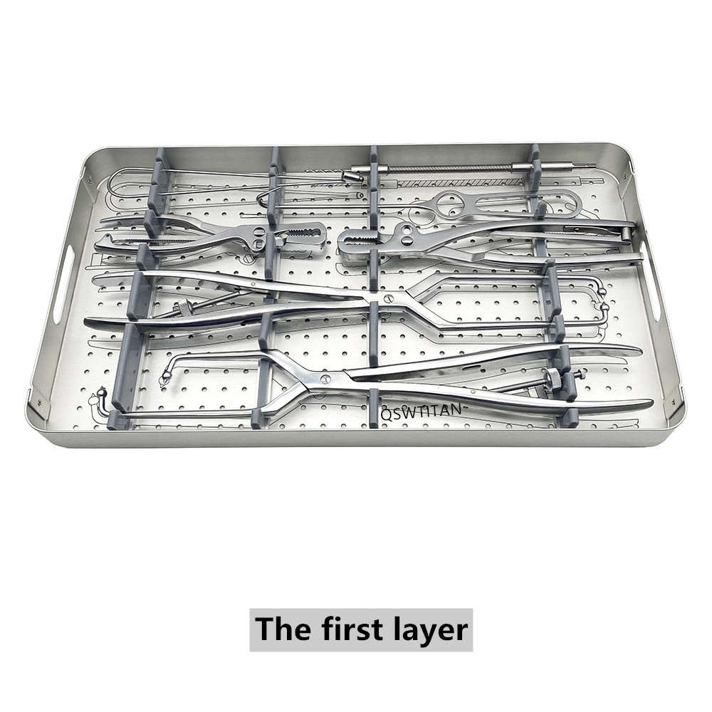 Stainless Steel Pelvic Reconstruction Bone Plate Set Orthopedic Surgical Reconstruction Plate Operation Instrument