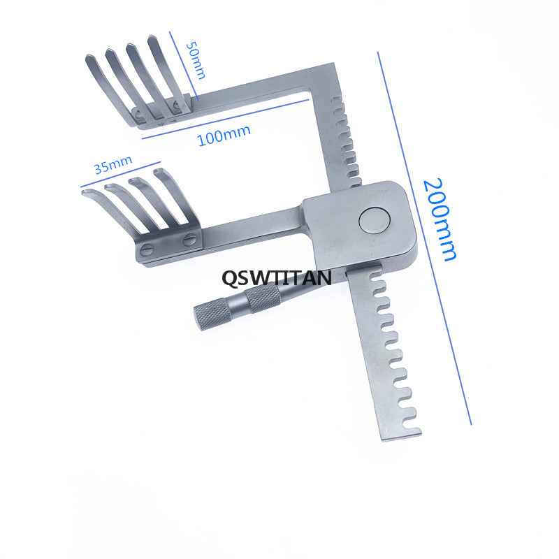 Orthopedics Bone Retractor Rib Retractor 4 Prongs Lumbar/Rib Manual Distractor Multifunctional Orthopedic Instruments