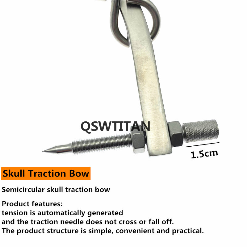 Gardner Wells Skull Traction Tongs U-shaped Skull Tong with Pins Diameter  Orthopedic Instrument Veterinary Surgical Instruments