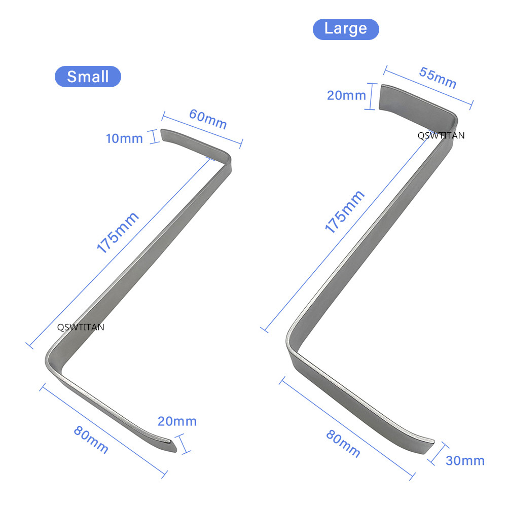 QSWTITAN Orthopaedic Double Z Retractor Deep Tissue Retractor Muscle Retractor Stainless Steel Orthopedic Surgical Instrument