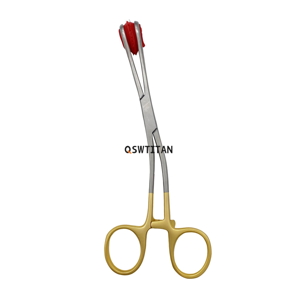 Stainless Steel Pet Tongue Forceps with Silicone Pet Mouth Opening Tools Oral Examination Orthopedics Instrument