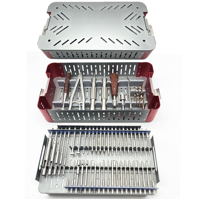 56pcs/set Orthopedic Instruments Orthopedics Surgical Screw Extractor Kit Broken Screw Removal Kit Pet Stainless Steel