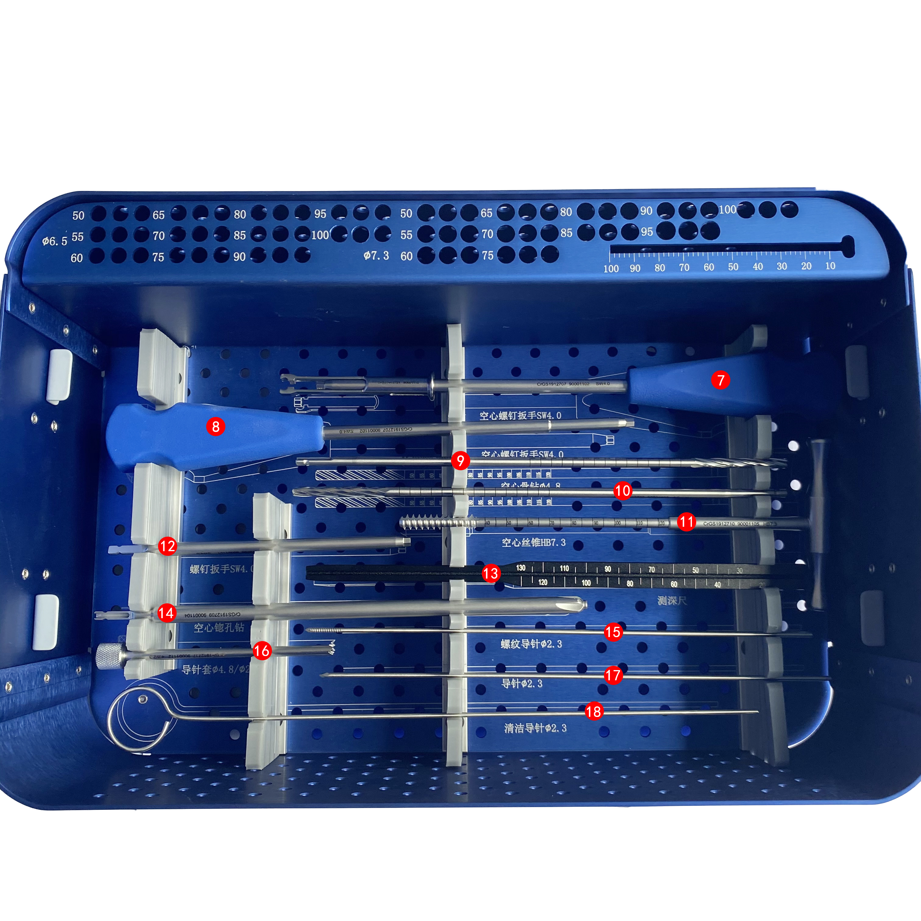 Cannulated Screw System(6.5&7.3) Instruments Set  Orthopedic Surgical Instruments