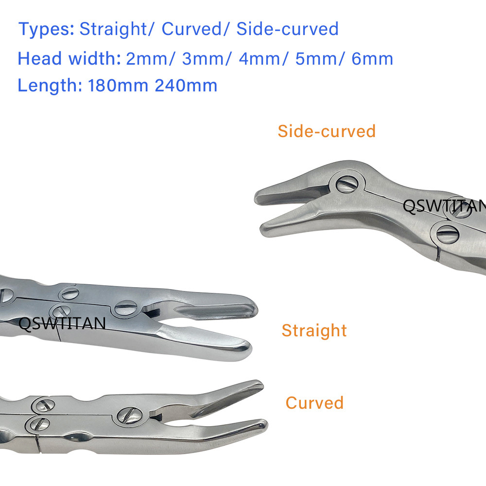 180mm/240mm Orthopaedics Double Joint Rongeurs Bone Rongeurs Straight/Curved Orthopedics Surgical Instruments