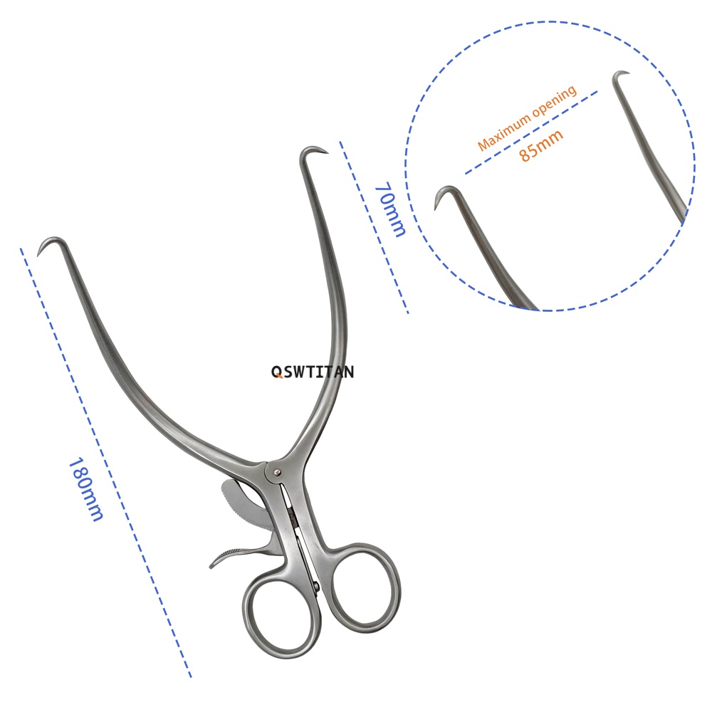 QSWTITAN Weitlaner Retractor Stainless Steel Self-Retaining Retractor Veterinary Surgical Instruments Reuseable