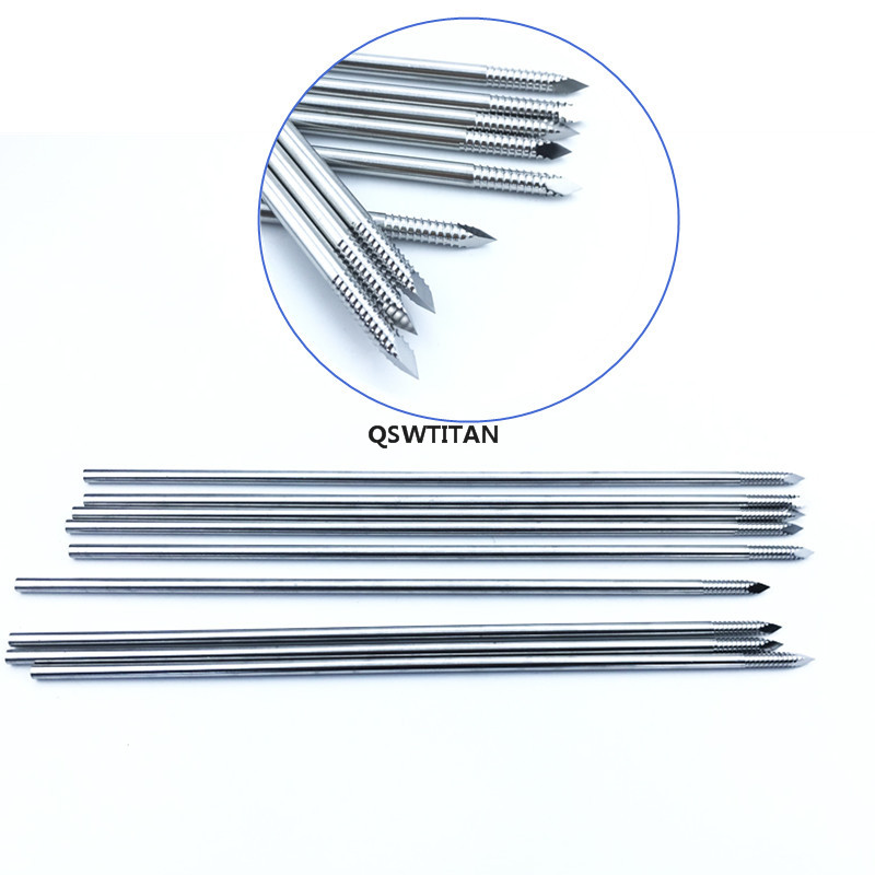 Stainless Steel Kirschner Wires Partial Threaded Bone Kirschner Wires 10pcs/set Veterinary Orthopedics Instruments
