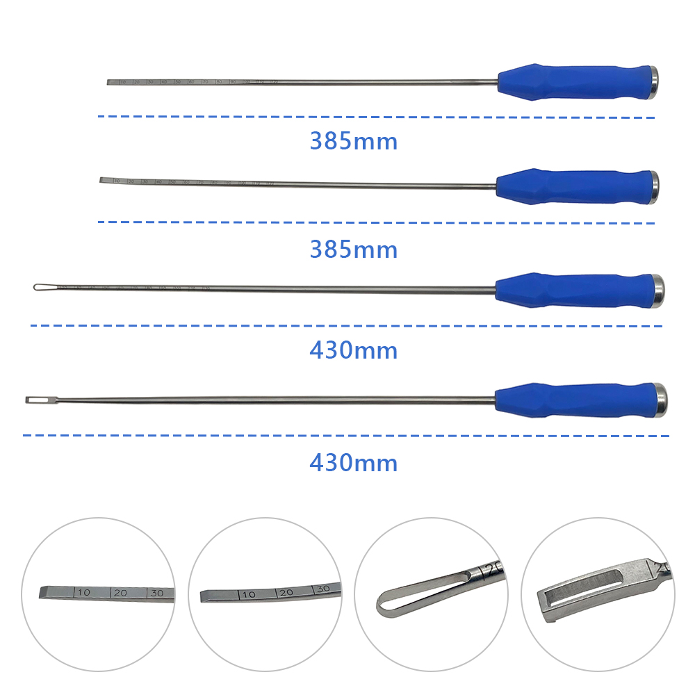 QSWTITAN Vertebra Intervertebral Disc Reamer Stainless Intervertebral Reamer Silicone Handle Orthopedic Surgery Instruments