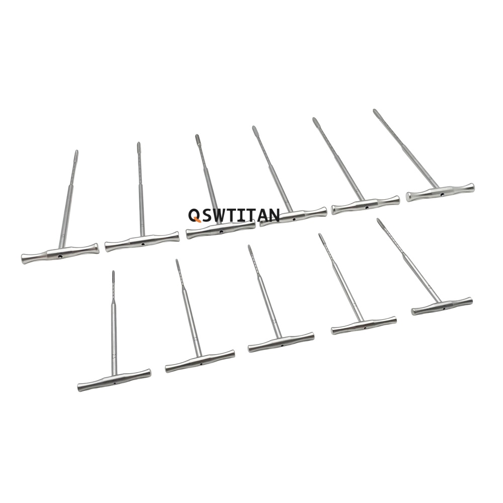 T Type Tap Stainless Steel Cortical Cancellous Locking Bone Screw Taps Orthopedic Instruments
