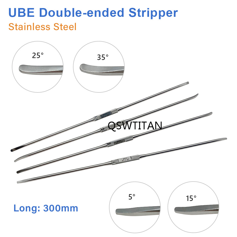 UBE Bone Elevators Double Ended Stripper 1PC Spinal Periosteal Stripper Two-channel Foraminoscope Instrument  3mm 4mm