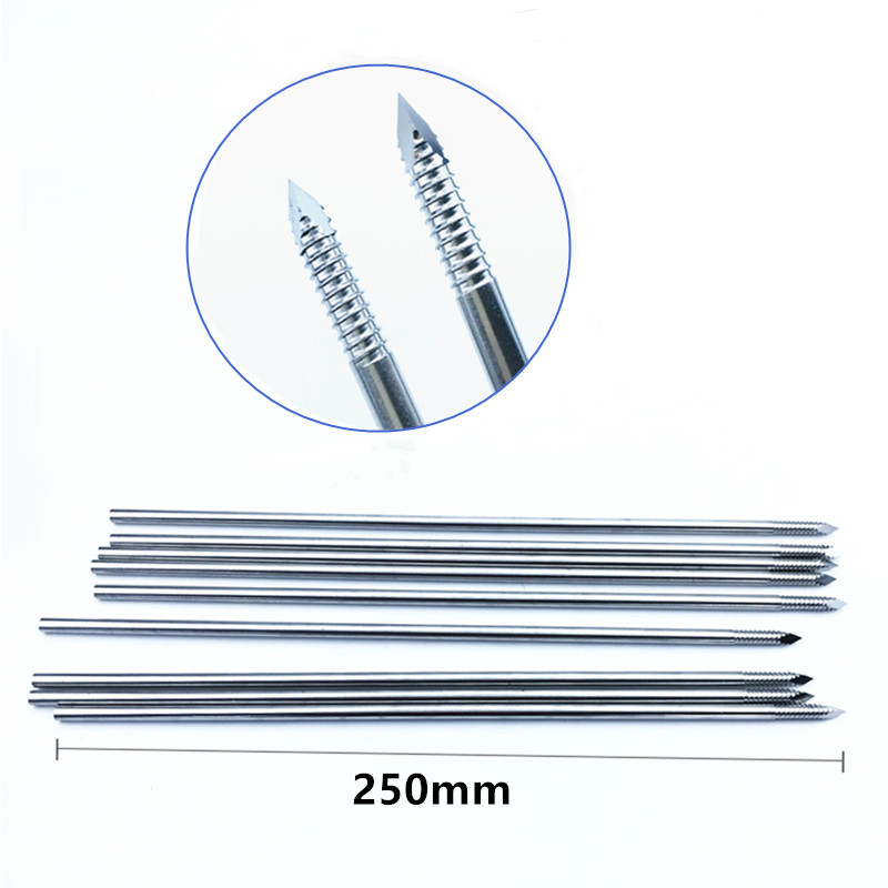 Stainless Steel Kirschner Wires Partial Threaded Bone Kirschner Wires 10pcs/set Veterinary Orthopedics Instruments