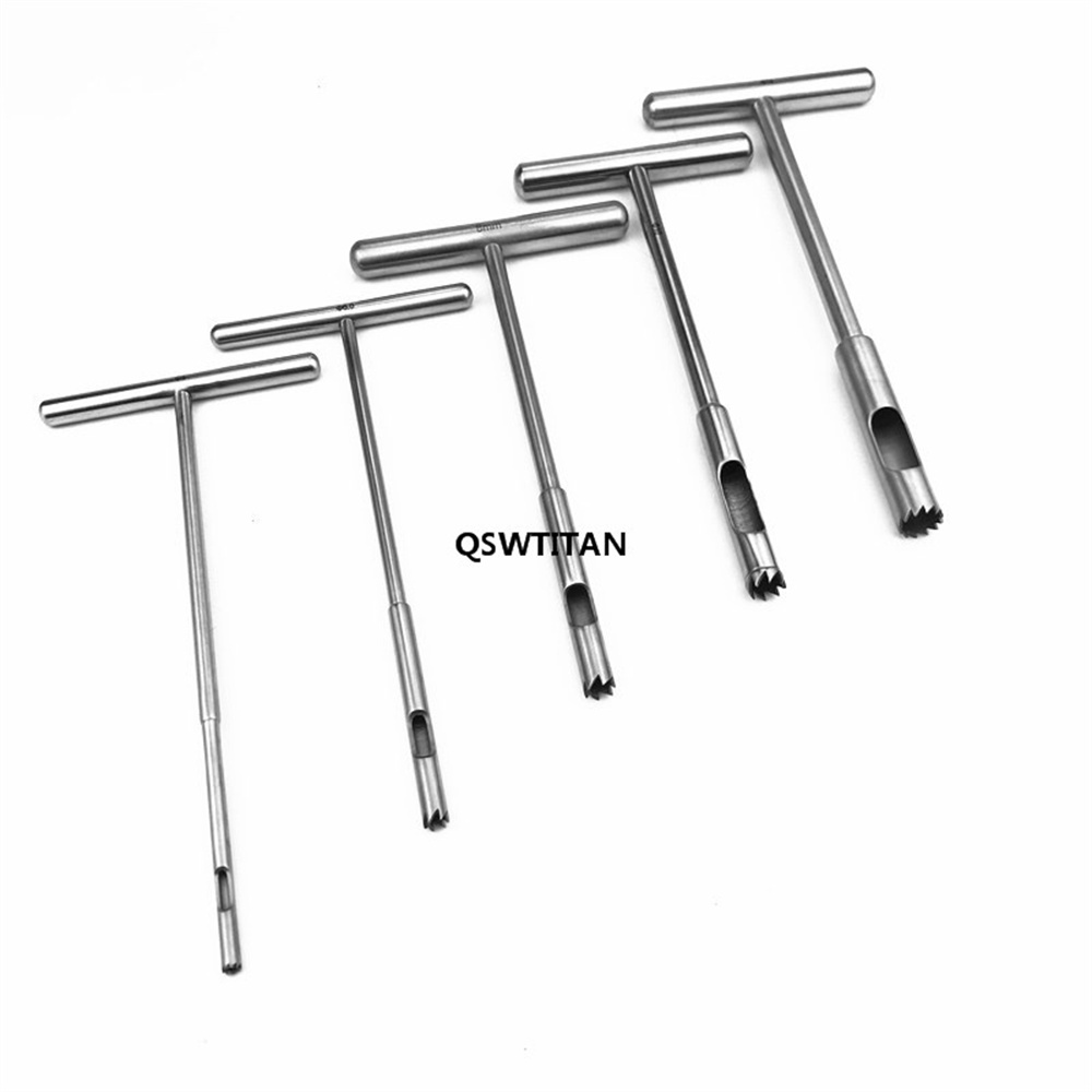 Orthopedics Hollow Trephine for Removal Bone Screw Extractor T Type Broken Nail Extractor