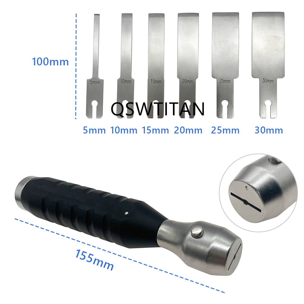 1set Modular Osteotomes Complete With 6 Blades Detachable Thin Blade Bone Knife Veterinary Orthopedic Instruments