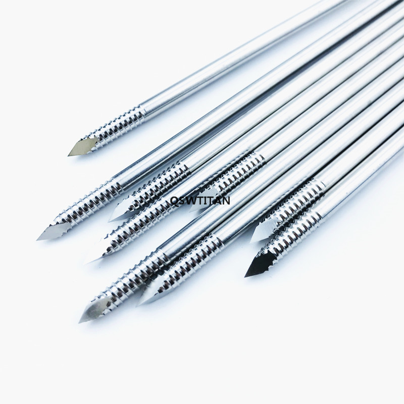 Stainless Steel Kirschner Wires Partial Threaded Bone Kirschner Wires 10pcs/set Veterinary Orthopedics Instruments
