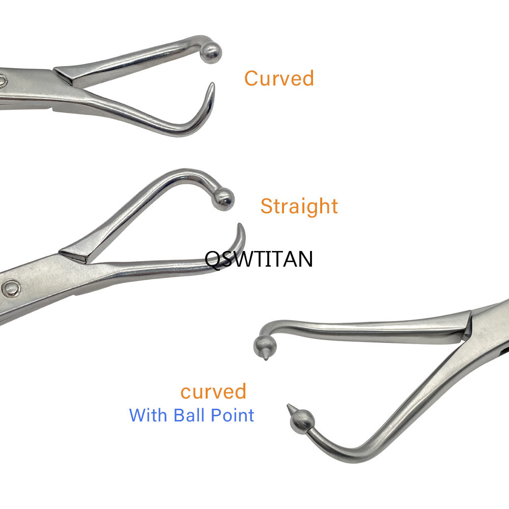 Stainless Steel Reduction Forceps with Ball Plate Holding Forceps 15cm -16cm Plate Forceps Small Animal Pet Surgery Instrument
