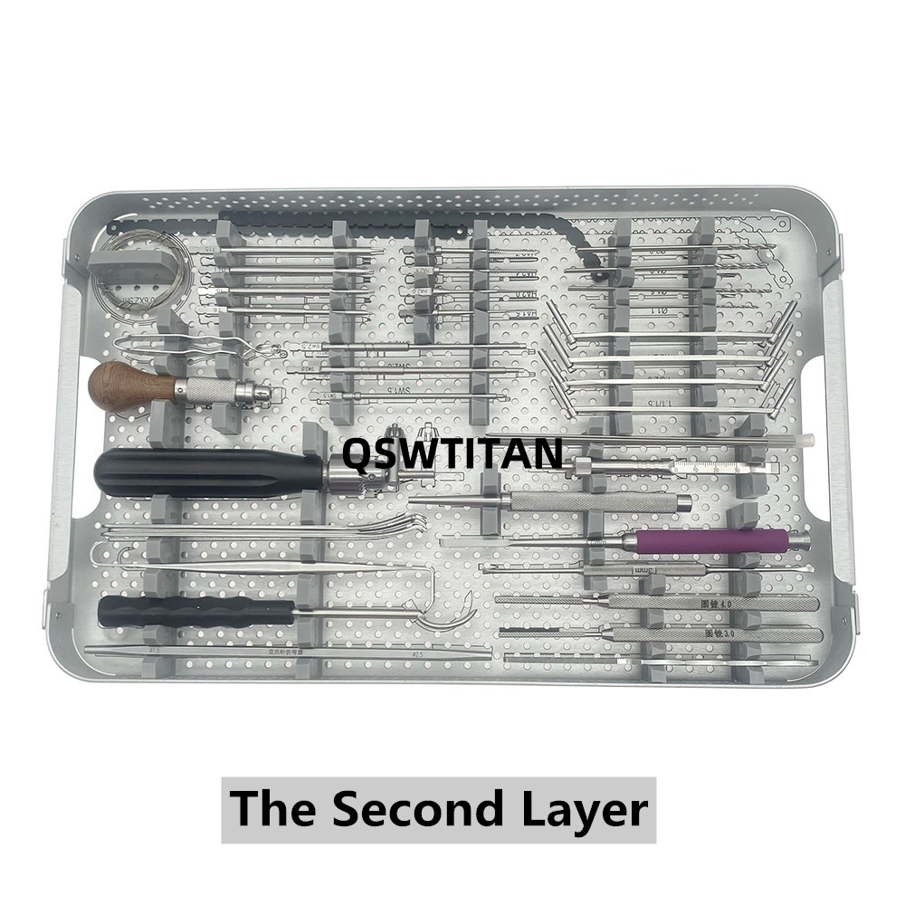 Stainless Steel Orthopedic Locking Plate Veterinary Surgical Instrument Kit for Small Animal Bone Surgery Basic Instrument Set