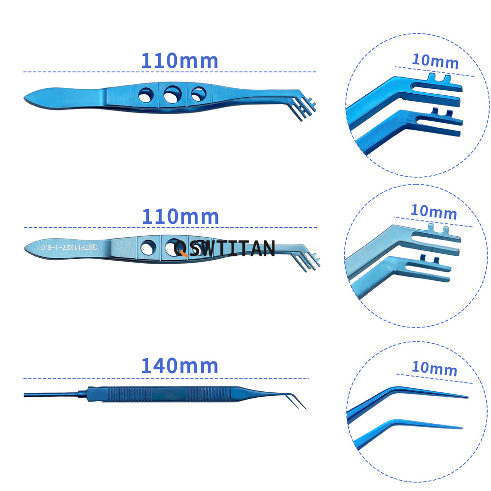 Ophthalmic Lens Folding Forceps 5.5/6mm IOL Tweezers Forceps Eyelid Tools Ophthalmic Instrument Titanium