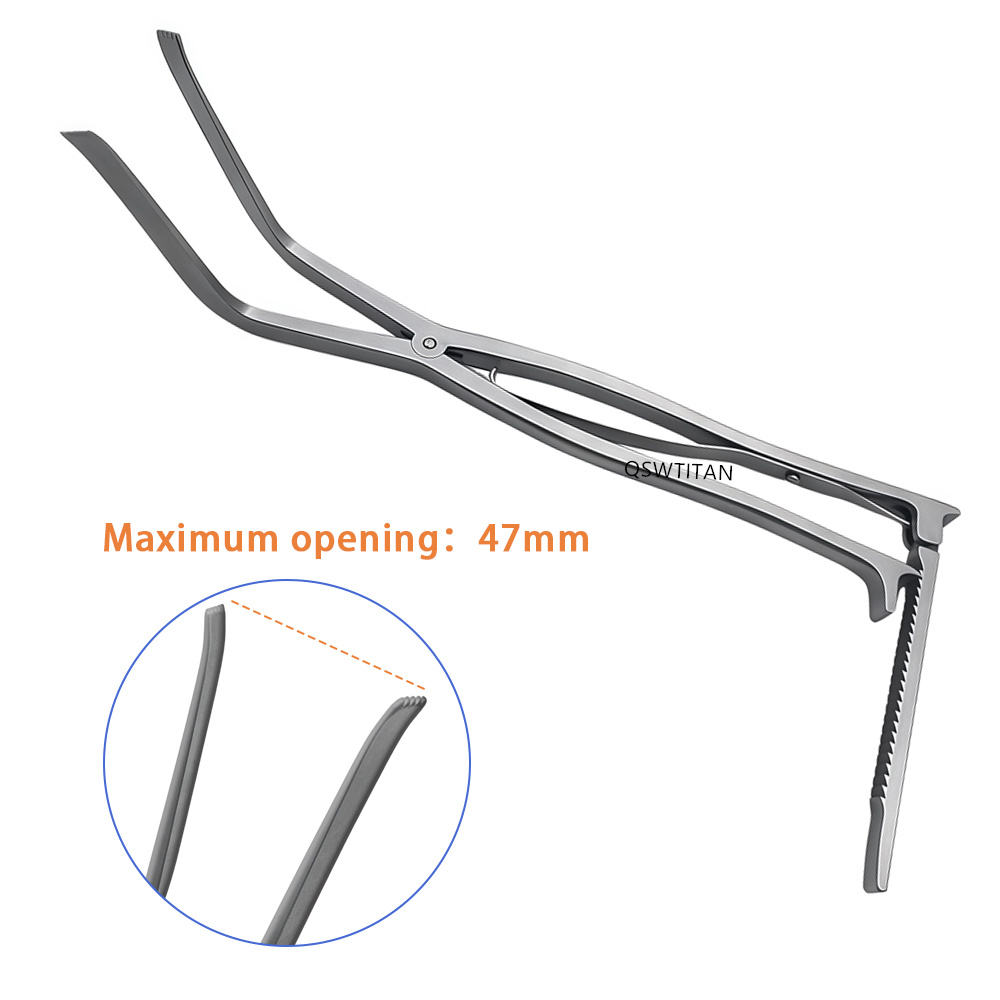 QSWTITAN Lumbar Vertebral Retractor Stainless Steel Lamina Spreder Forceps Bone Distractor Pet Orthopedic Instruments