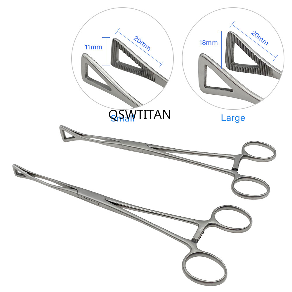 Stainless Steel Non-Slotted (closed End) Clamp Forceps With Grinding groove for Better Clamping Hemostatic Surgical Use
