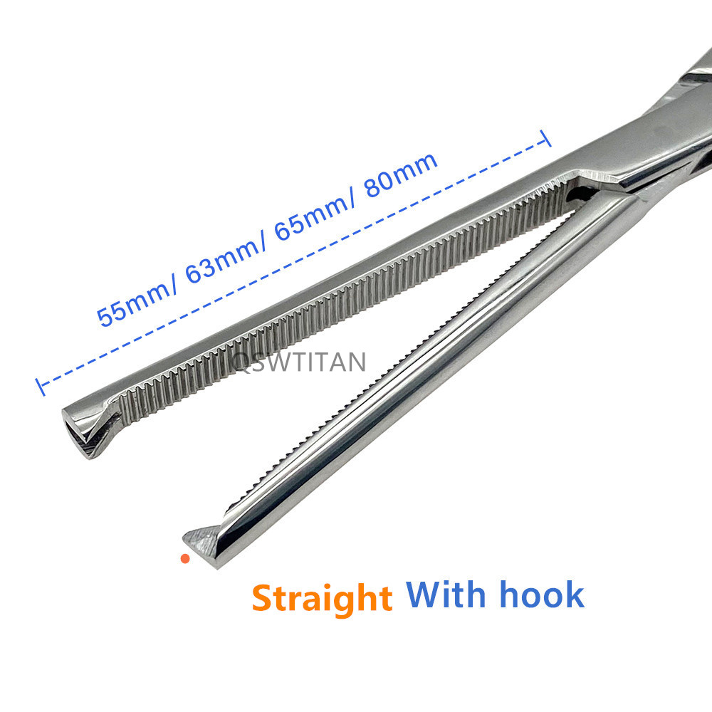 Stainless Steel Hemostatic Forceps Surgical Forceps Tool Hemostat Locking Clamps Forceps Fishing Pliers Curved/Straight Tip