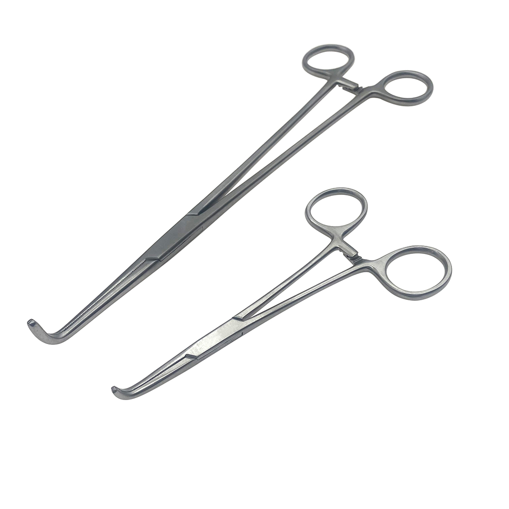 Stainless Steel Hemostatic Forceps Kidney Pedicle Clamp 18/20/13.8/24.5cm Arterial Forceps Locking Clamps Beauty Tool 1pcs