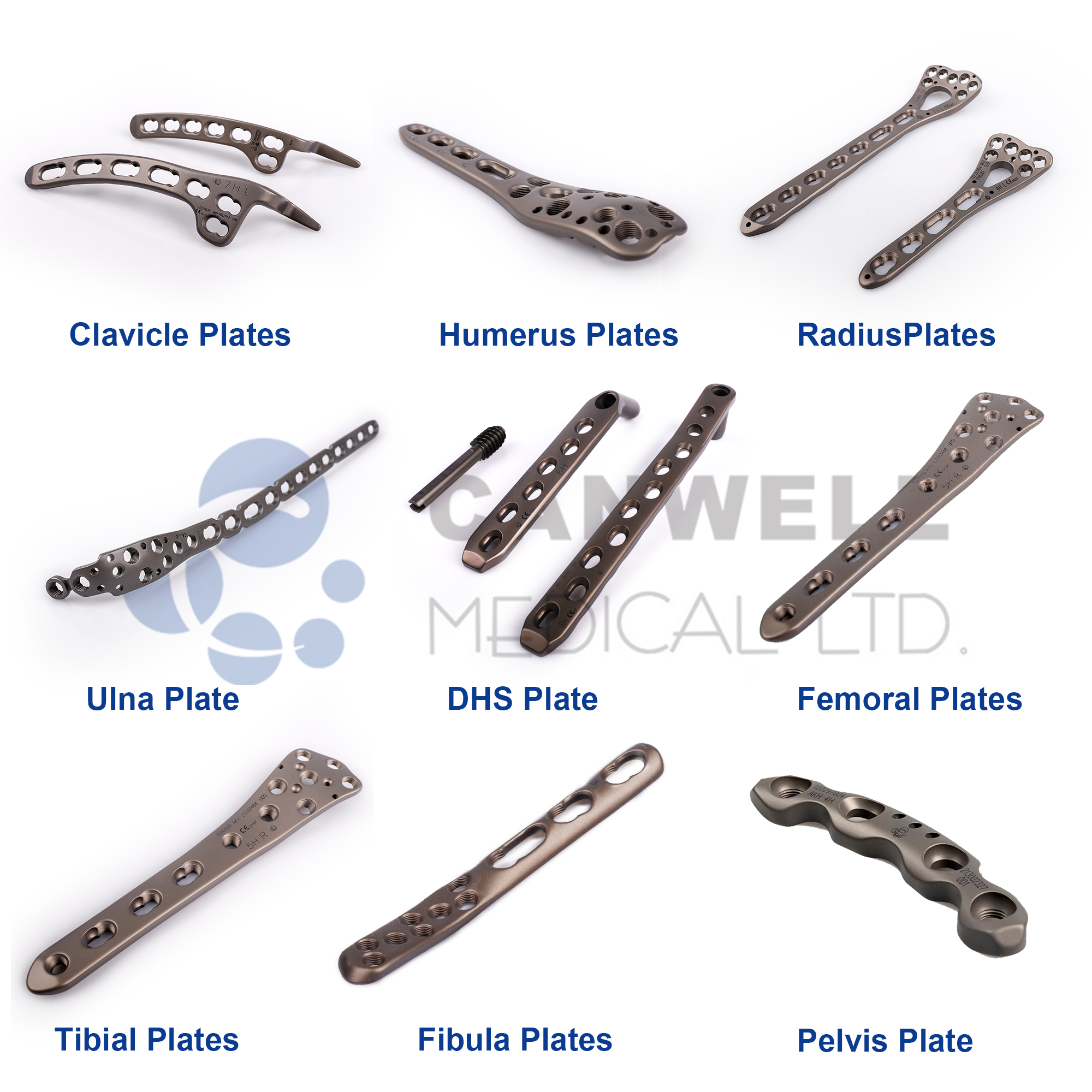 CANWELL OEM Proximal Humeral Titanium Locking Plate Philos Broken Bone Orthopedic Implants Trauma Fracture Surgery CE ISO Class