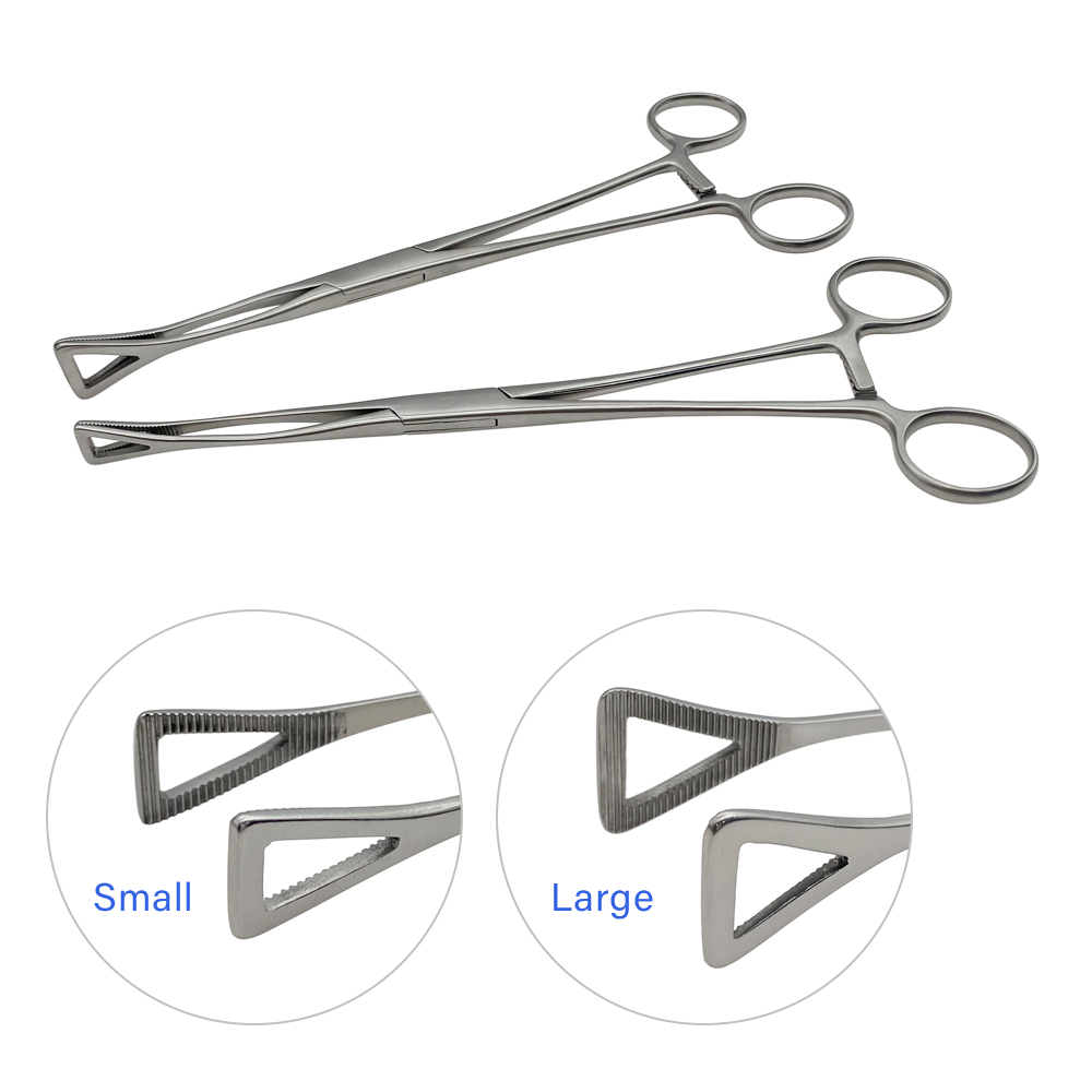 Stainless Steel Non-Slotted (closed End) Clamp Forceps With Grinding groove for Better Clamping Hemostatic Surgical Use