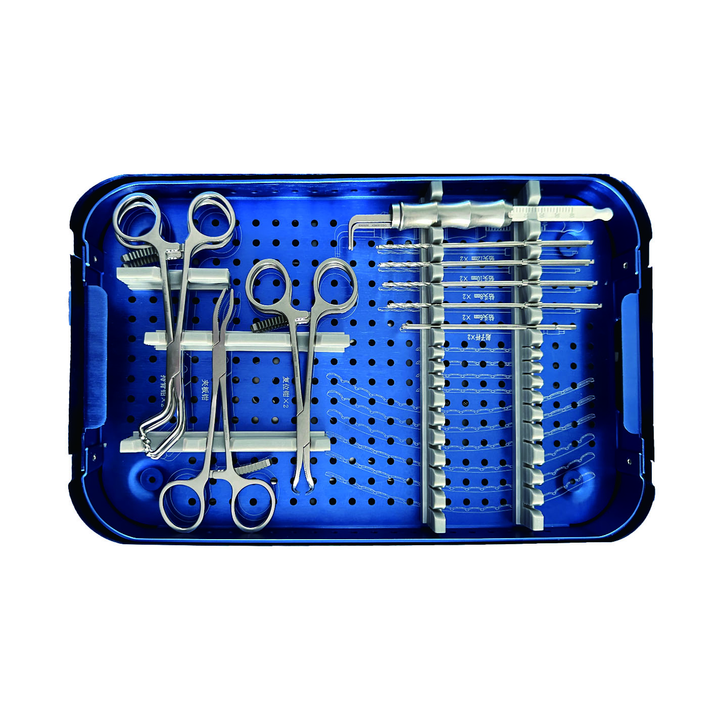 China Manufacture Surgical Titanium Rib Plate Instrument Set Trauma Instrument
