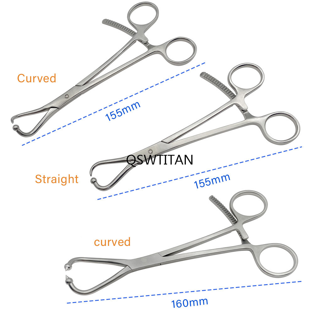 Stainless Steel Reduction Forceps with Ball Plate Holding Forceps 15cm -16cm Plate Forceps Small Animal Pet Surgery Instrument