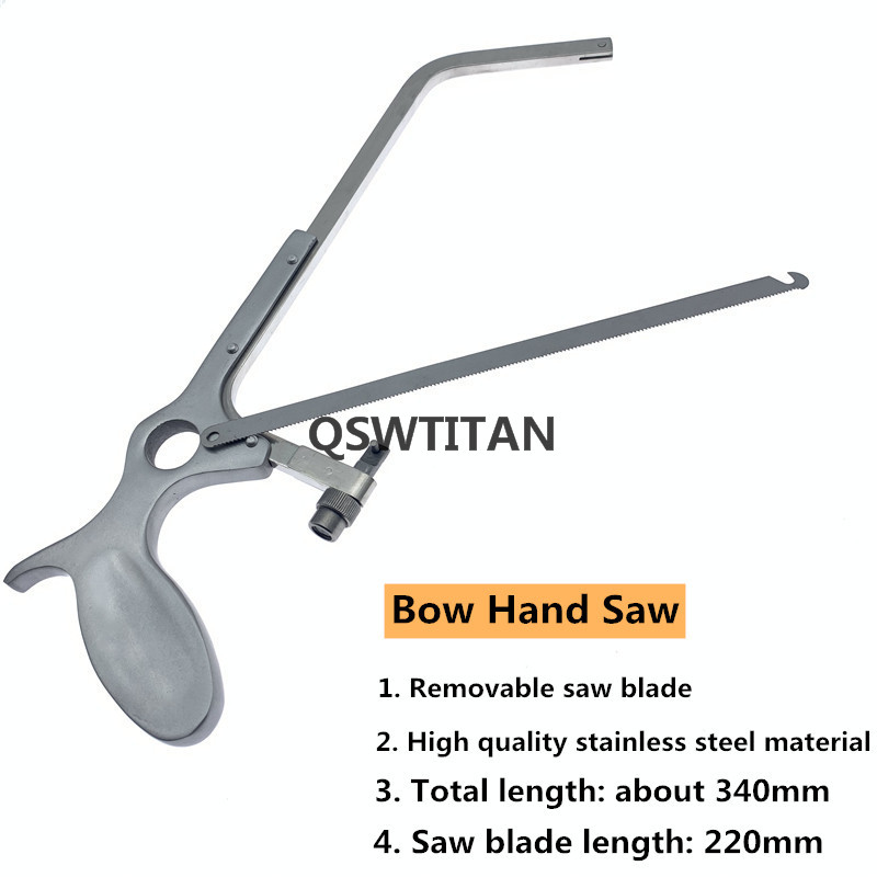 Gypsum Saw Bow Hand Saw Bone Saw Replaceable Saw Blade 34cm Stainless Steel Veterinary Orthopedics Instruments