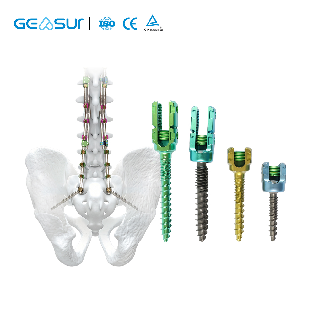 Geasure Low Price Trauma Orthopedics Spine Screws Titanium Alloy Pedicle Screw for Spine Screw