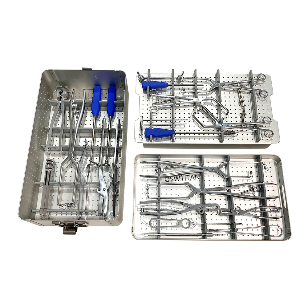 Stainless Steel Pelvic Reconstruction Bone Plate Set Orthopedic Surgical Reconstruction Plate Operation Instrument