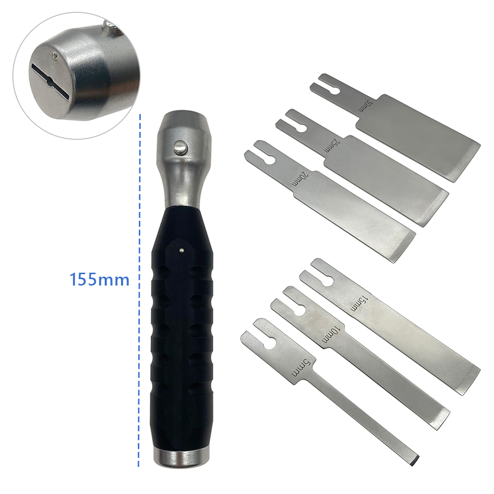 1set Modular Osteotomes Complete With 6 Blades Detachable Thin Blade Bone Knife Veterinary Orthopedic Instruments
