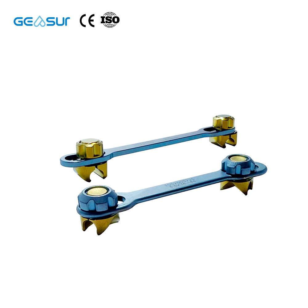 Geasure High Quality Monoaxial Reduction Spinal Pedicle Screw System Titanium Alloy Spine Implant Hospital Use Class III 1 Year