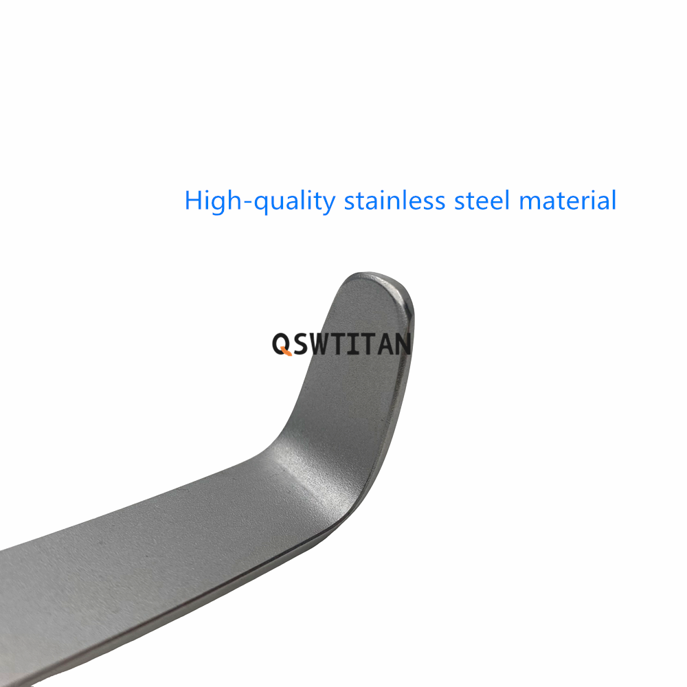 QSWTITAN Stainless Steel Deep Retractor S-Shaped Large Abdominal Wall Abdominal Retractor Appendix Double Head Retractor