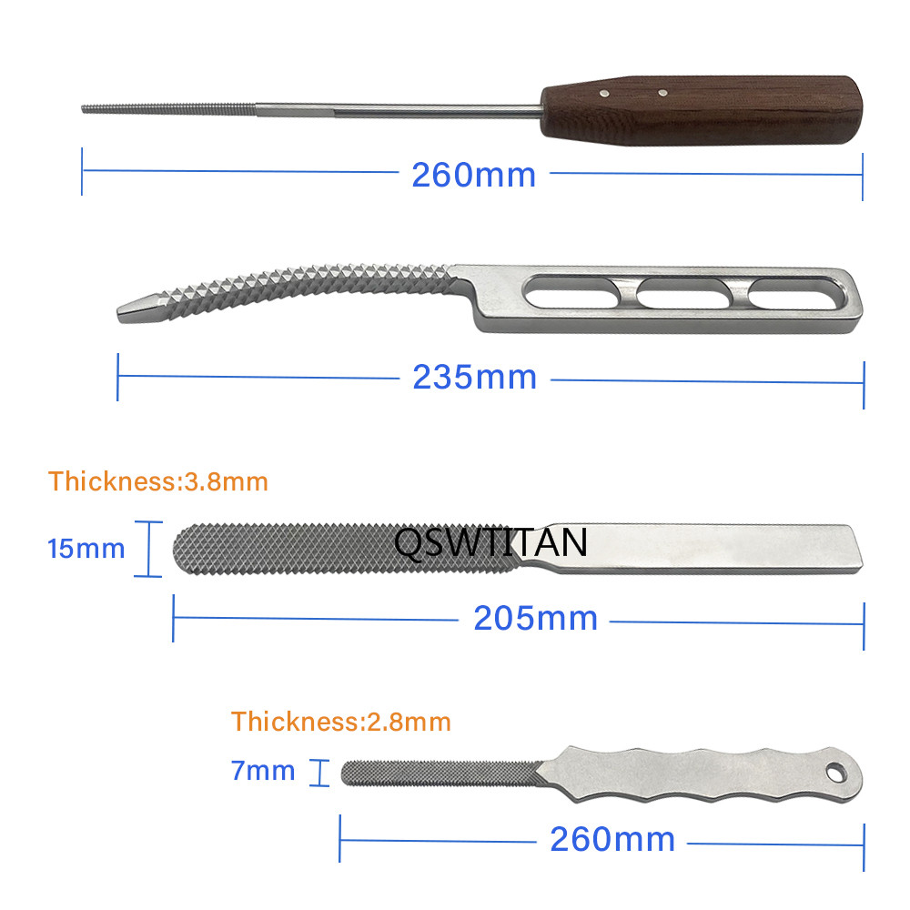 Orthopedic Bone Rasp Bone File Trochlea Rasp Stainless Steel Bone Grind Orthopedic Surgical Instrument Pet