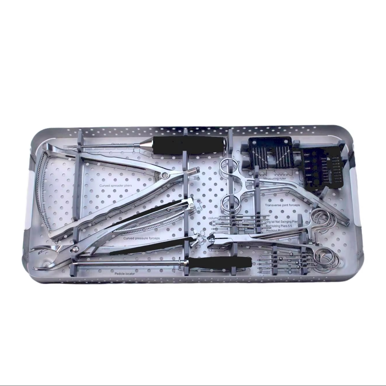 Geasure Surgical Instruments Set Stainless Steel 5.5mm Pedicle Screw Spine Instrument Set for Spinal Implant