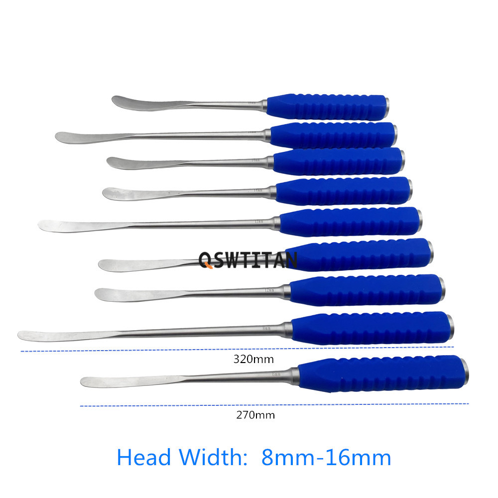 Stainless Steel Periosteal Stripper with case Silicone Handle Periosteal Elevators Veterinary Surgical Instruments Autoclaveable