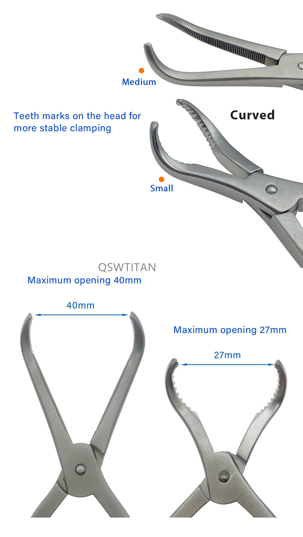 Orthopedic Self-locking Fixed Forceps Pliers Bone Holding Forceps Orthopedic Surgery Instrument Stainless