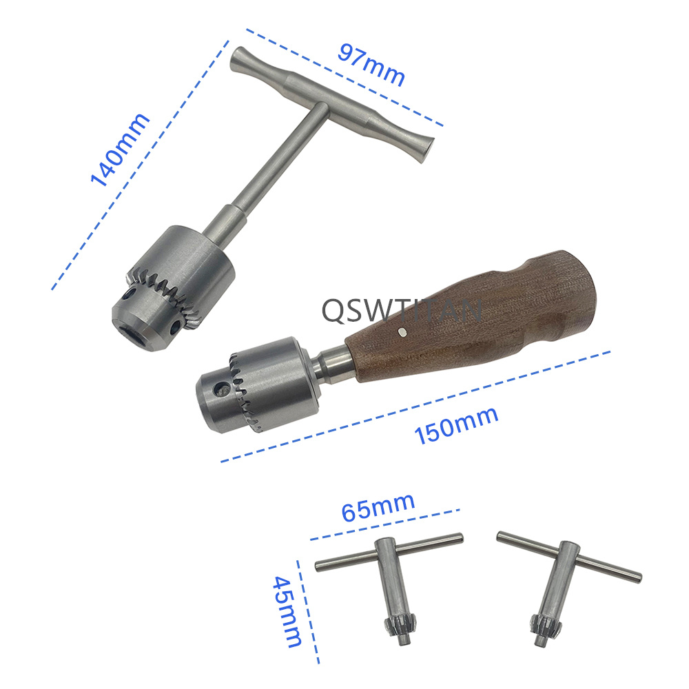 1PCS Bone Cannulated Hand Drill With Handle Multifunctional Stainless Steel Veterinary Orthopedic Instrument