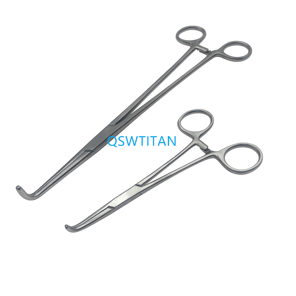 Stainless Steel Hemostatic Forceps Kidney Pedicle Clamp 18/20/13.8/24.5cm Arterial Forceps Locking Clamps Beauty Tool 1pcs
