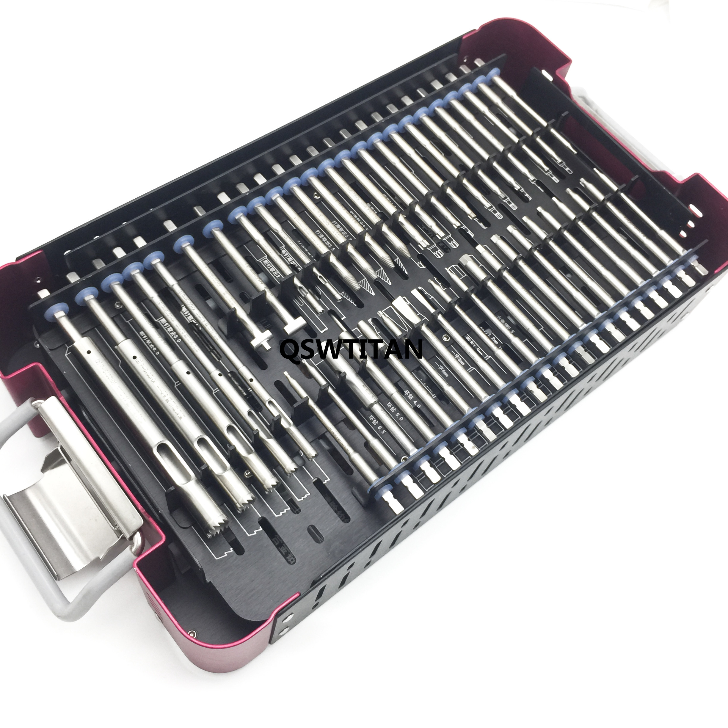 56pcs/set Orthopedic Instruments Orthopedics Surgical Screw Extractor Kit Broken Screw Removal Kit Pet Stainless Steel