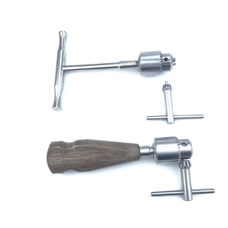 Multifunctional Cannulated Hand Drill Orthopedic Hand Drill Stainless Steel Handle Wood Handle Orthopedic Instrument
