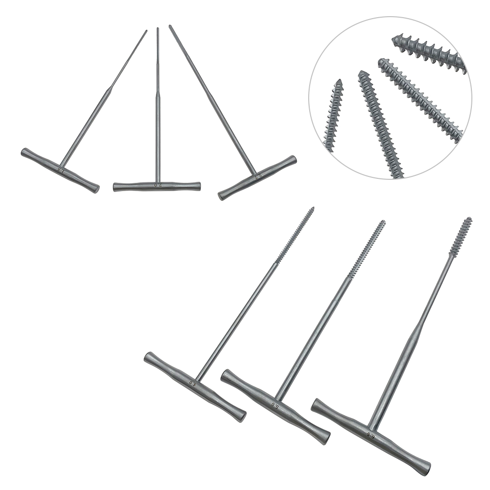 T Type Tap Cortical Cancellous Locking Bone Screw Tapping Bone Screw Drill Pliers Thread Forceps